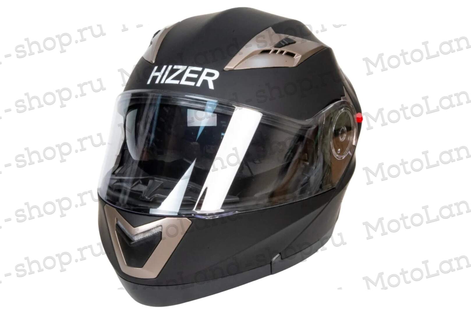 Шлем мото модуляр HIZER 625 №1 (S) matt black (2 визора)