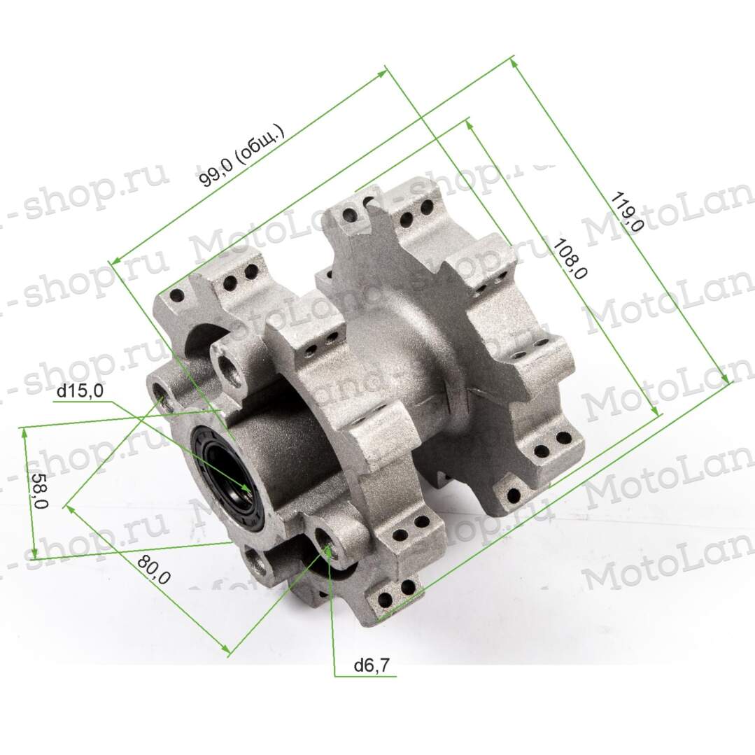 Ступица передняя KAYO Т2 (с 2014 года)