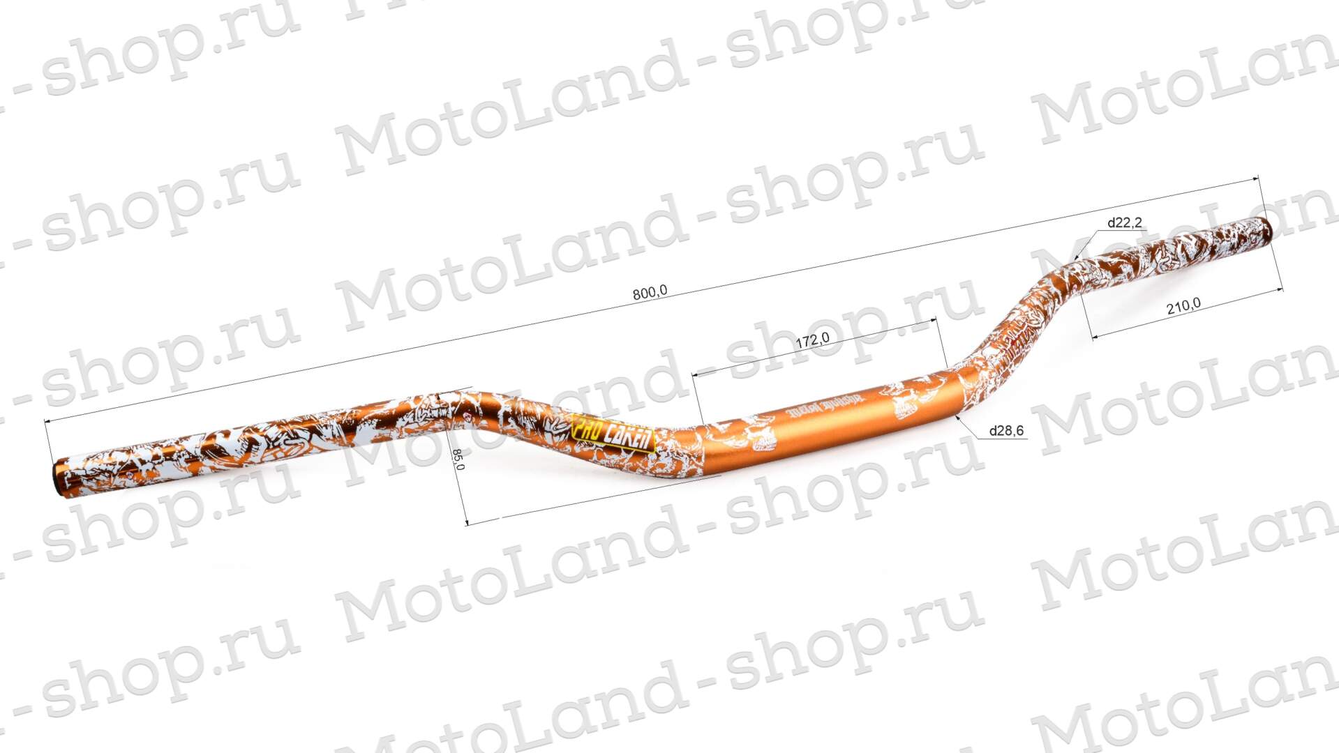 Руль 28мм №1 оранжевый