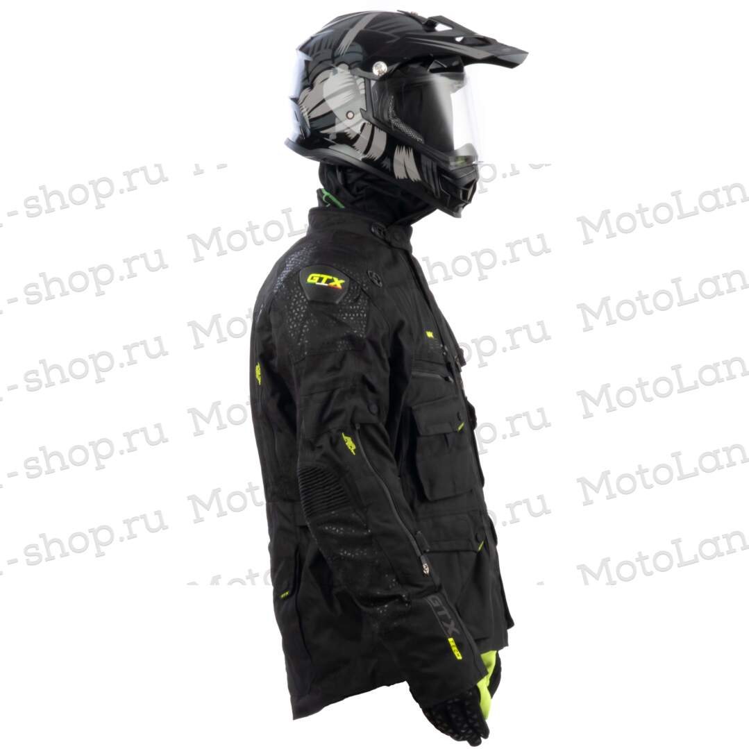 Куртка мотоциклетная (текстиль) GTX EJ-2402 BLACK (L)
