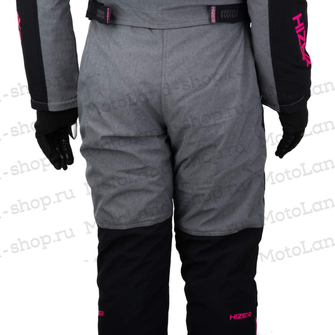 Комбинезон для снегохода (женский) HIZER №4 black-gray (текстиль) (M)