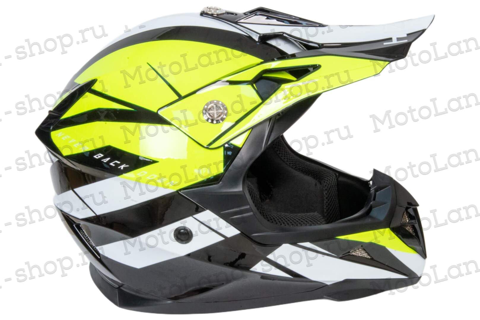 Шлем мото кроссовый HIZER 915 №7 (L) neon/yellow/white