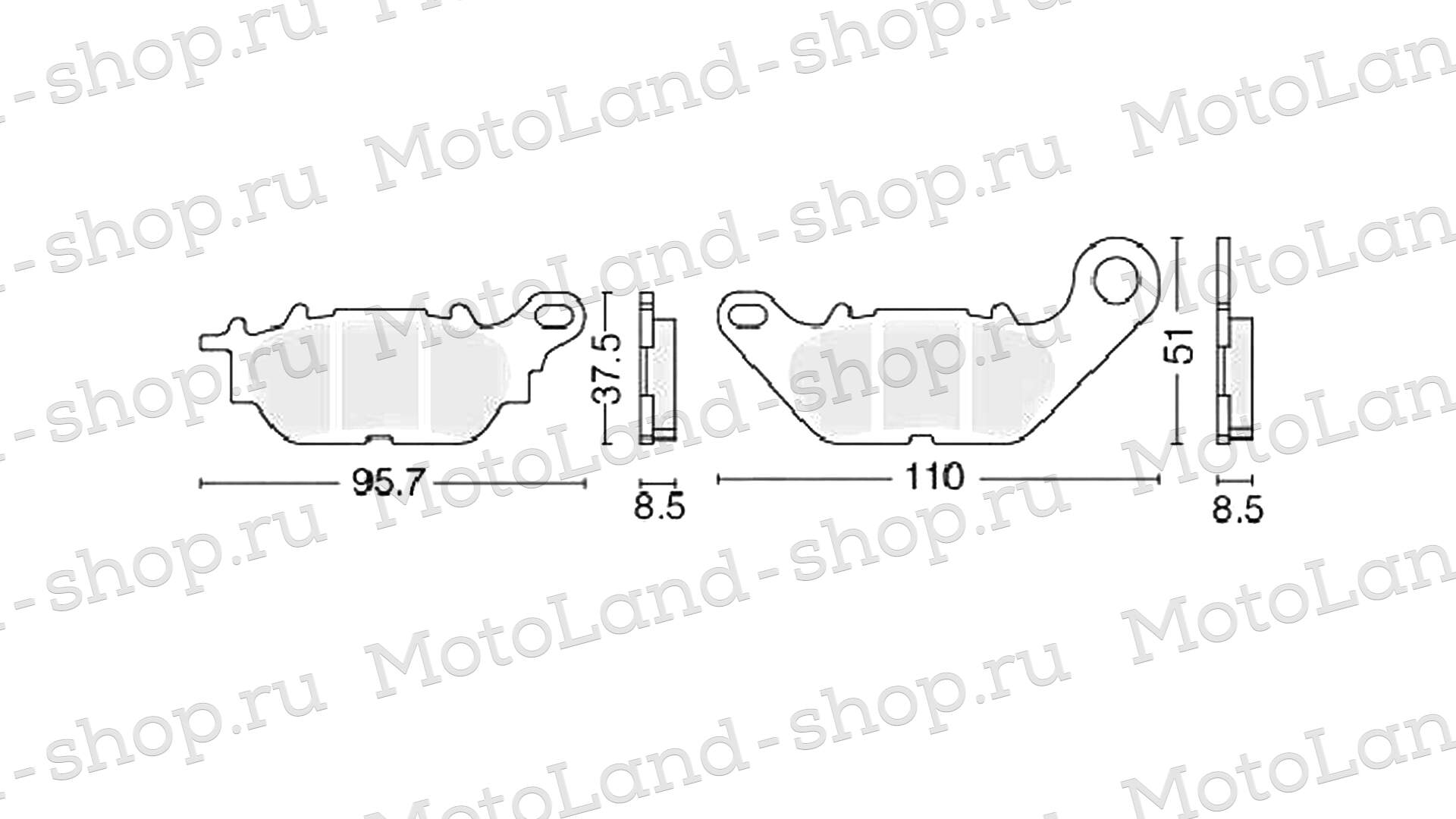 Колодки тормозные дисковые №19 X-TECH (less-metallic) медь