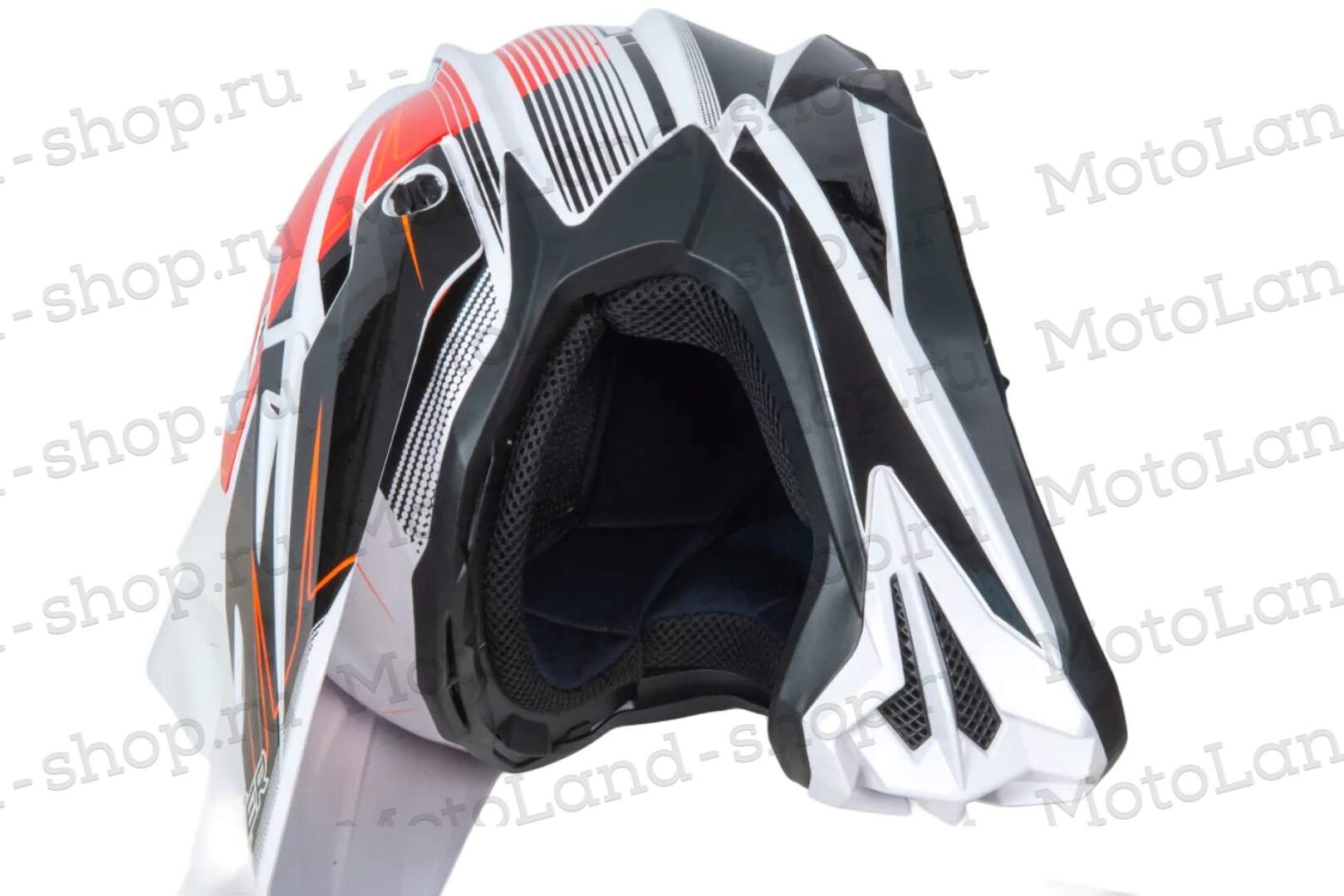 Шлем мото кроссовый HIZER J6803 №1 (L) WHITE/ORANGE Шлем мото кроссовый HIZER J6803 №1 (L) WHITE/ORANGE