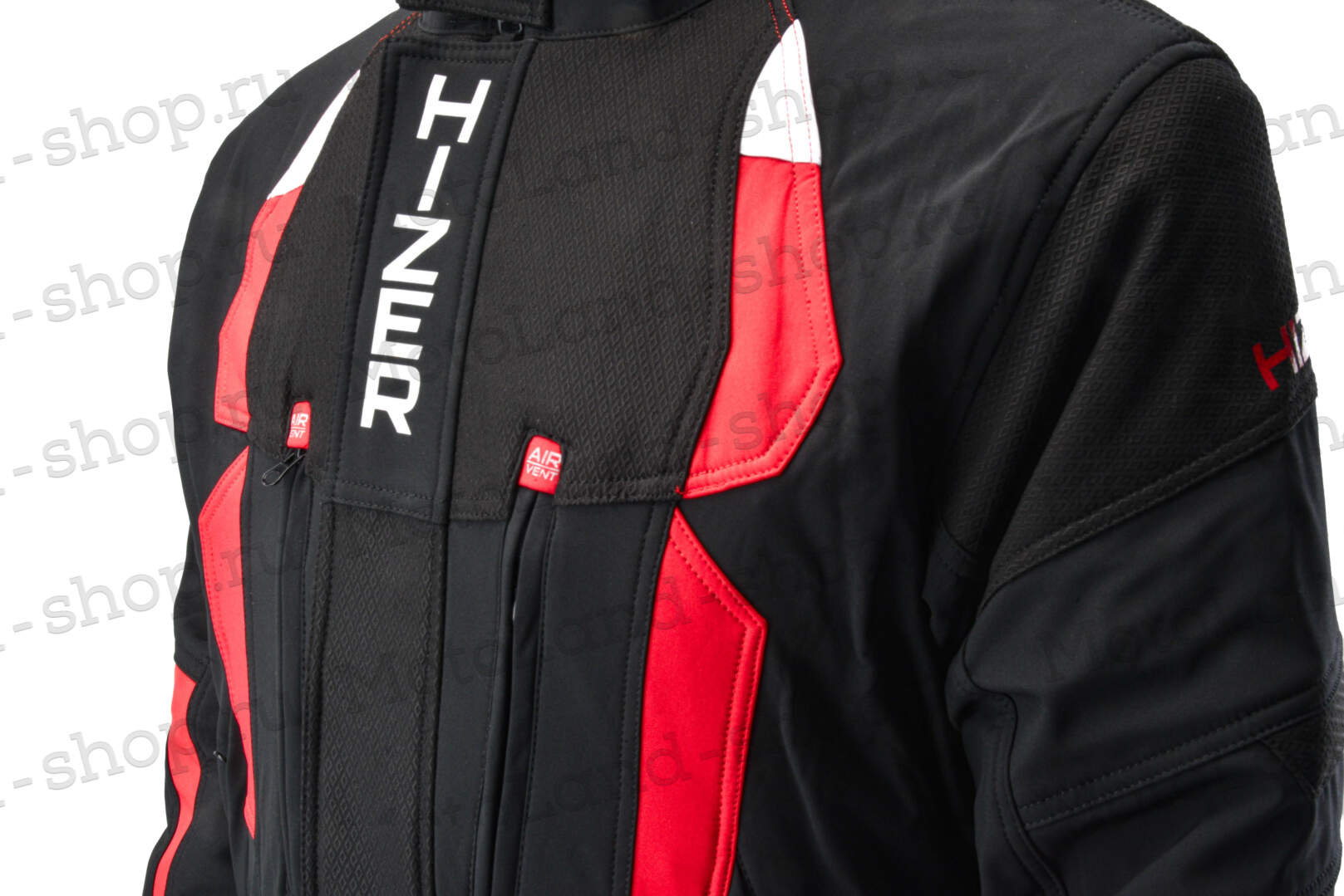Куртка для снегохода HIZER №1 black-red (текстиль) (M)