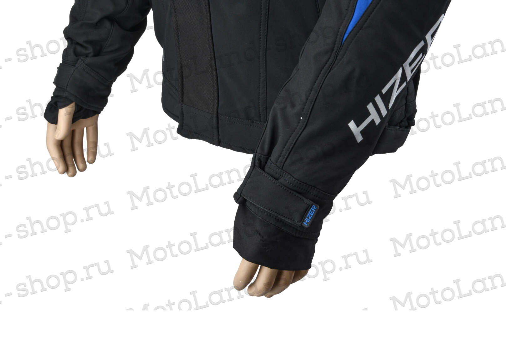 Куртка для снегохода HIZER №2 black-blue (текстиль) (S)