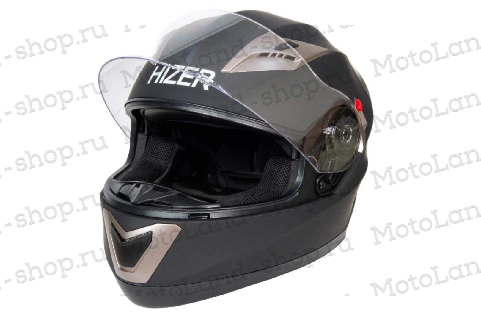 Шлем мото интеграл HIZER 529 №1 (M)  matte-black (2 визора)
