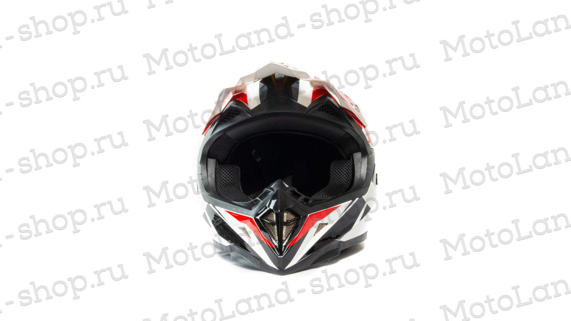 Шлем мото кроссовый HIZER 915 №9 (XL) white/red/black