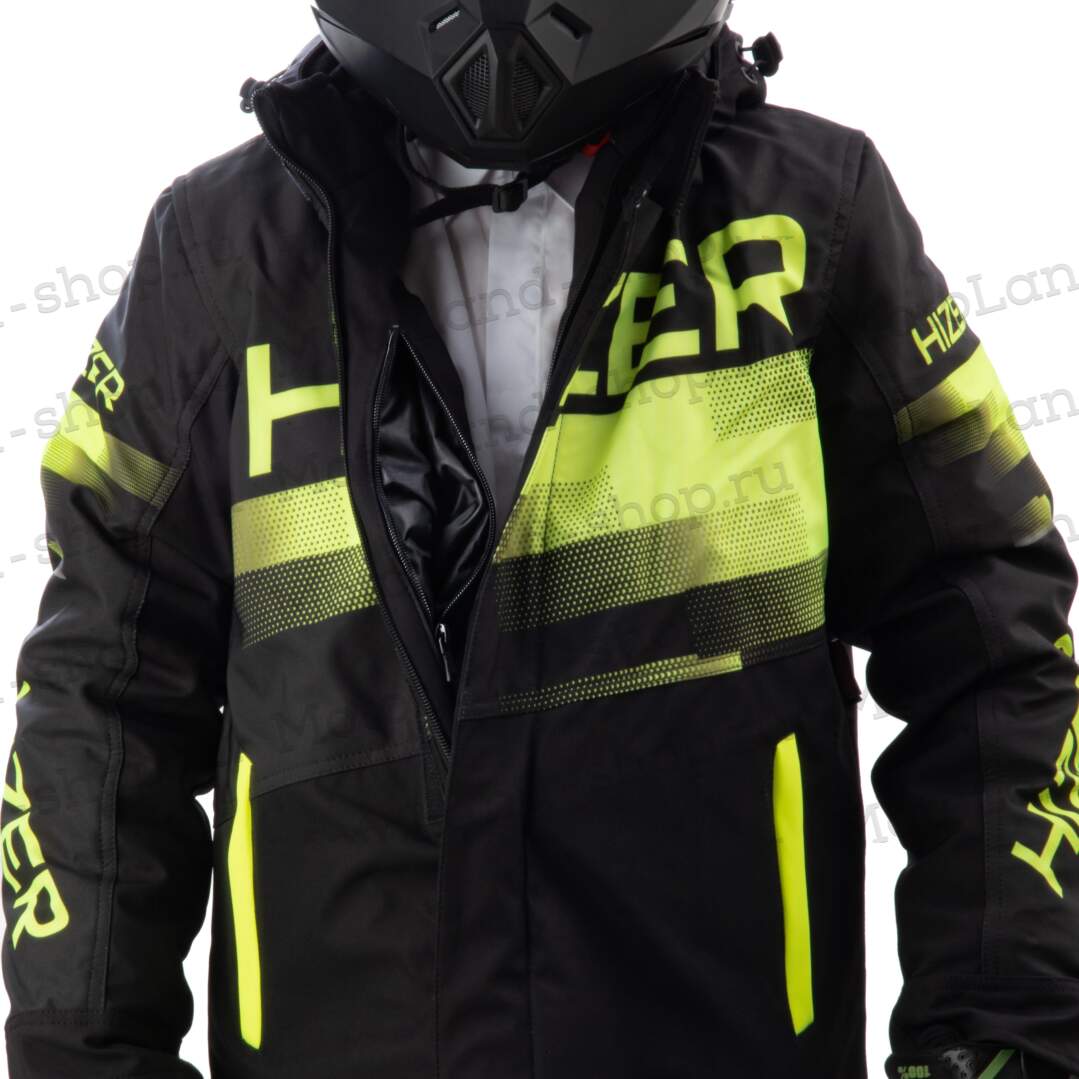 Куртка для снегохода (детская) HIZER №4 black-yellow (текстиль) (12Y)