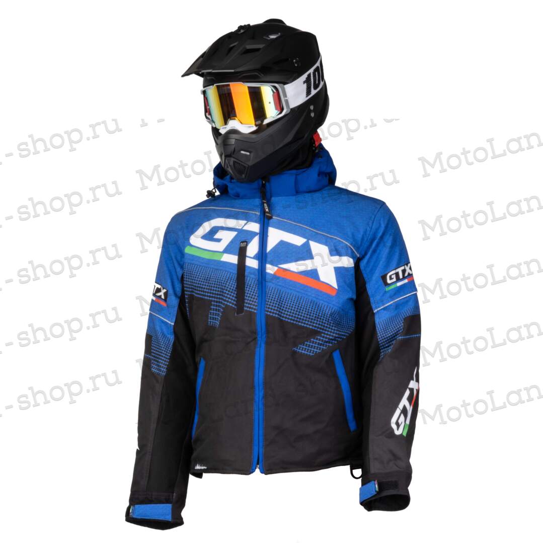 Куртка для снегохода GTX №1 black-blue (текстиль) (M)