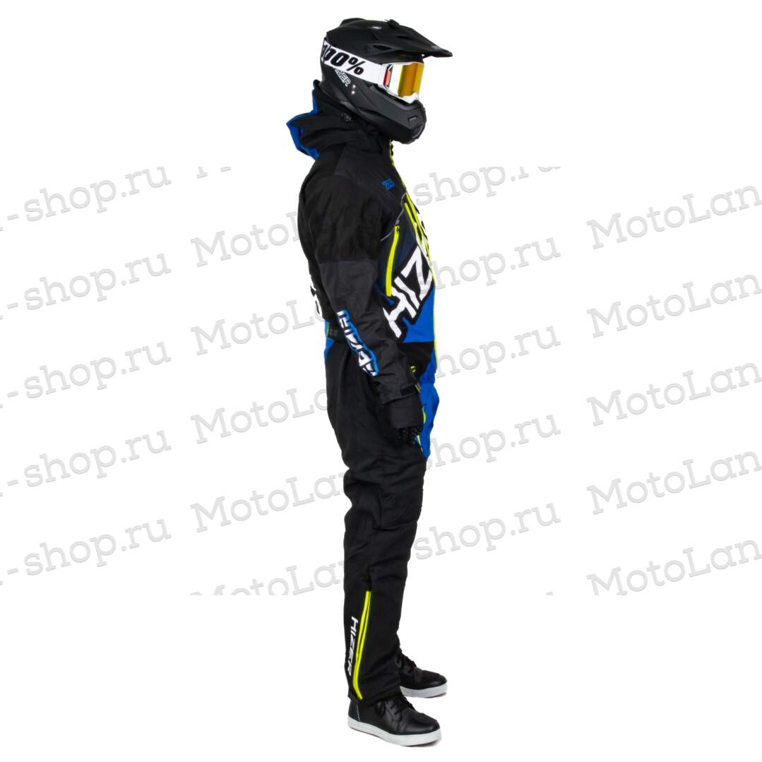 Комбинезон для снегохода HIZER №2 black-blue (текстиль) (XL)