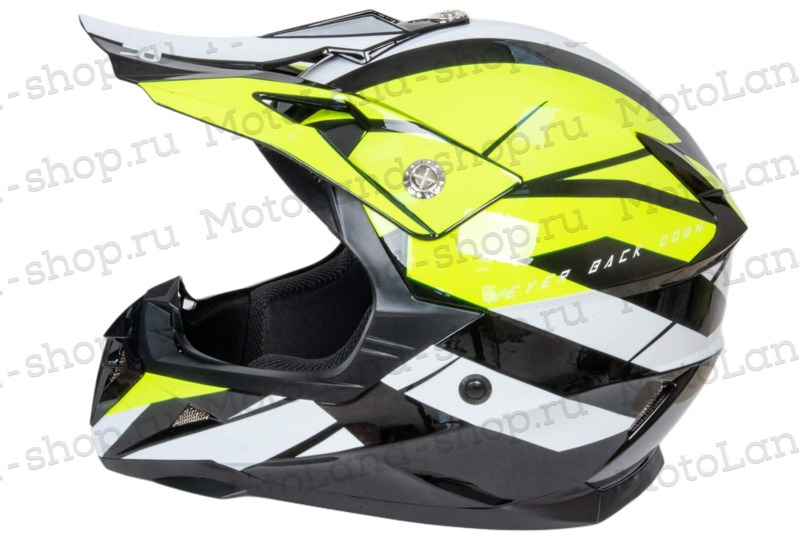 Шлем мото кроссовый HIZER 915 №7 (M) neon/yellow/white