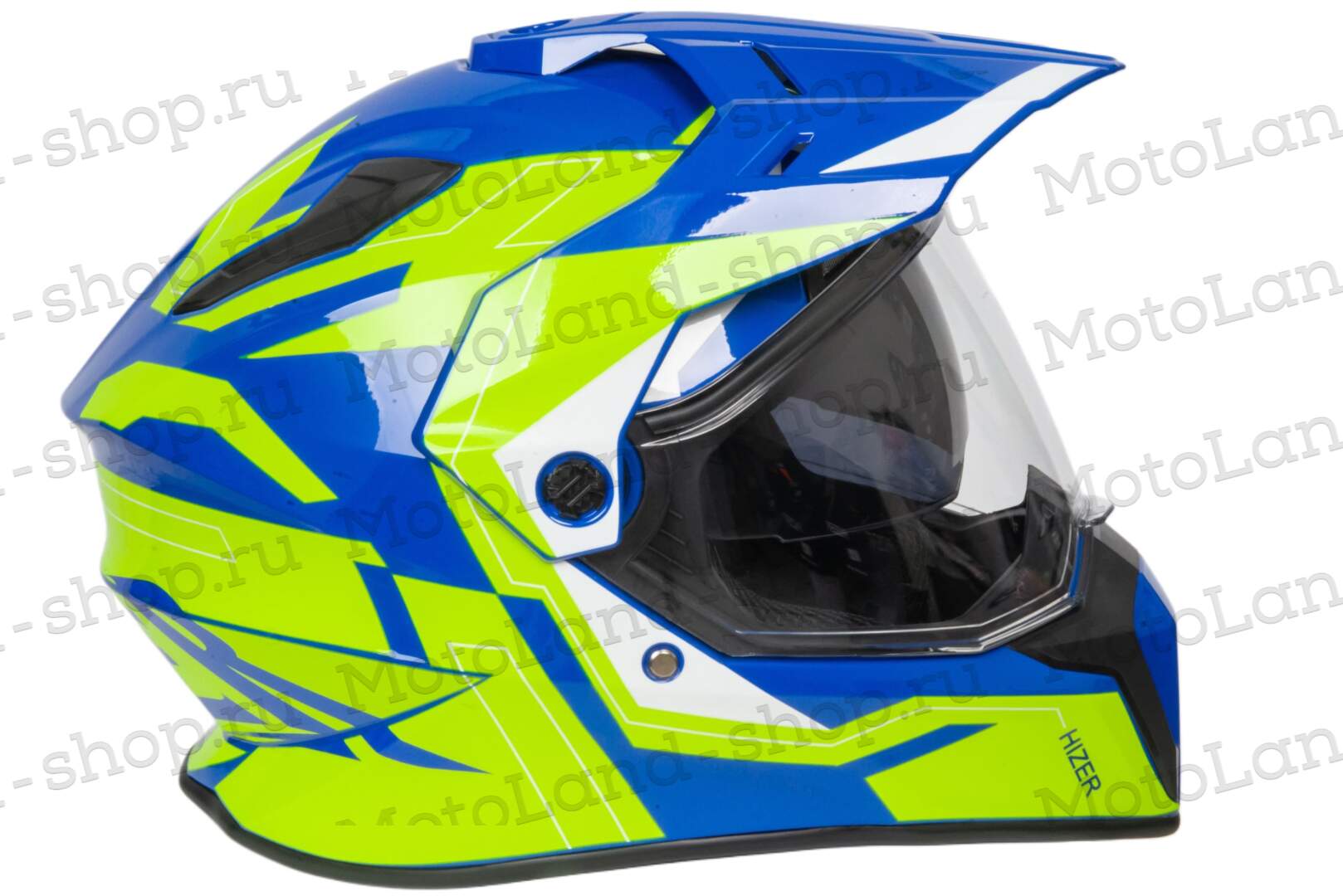 Шлем мото мотард HIZER J6808 №2 (S) yellow/blue Шлем мото мотард HIZER J6808 №2 (S) yellow/blue