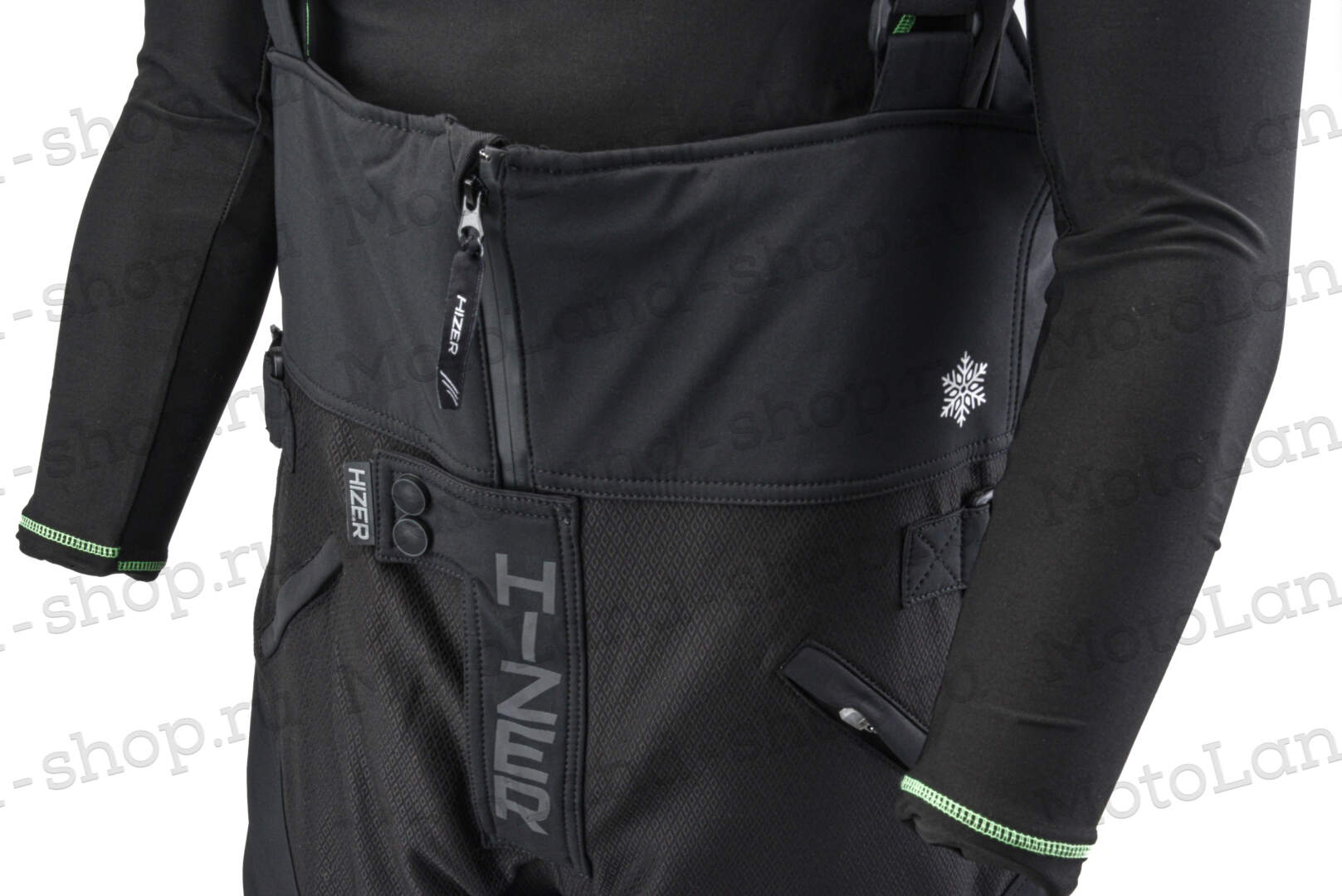 Штаны для снегохода HIZER №1 black (текстиль) (S)
