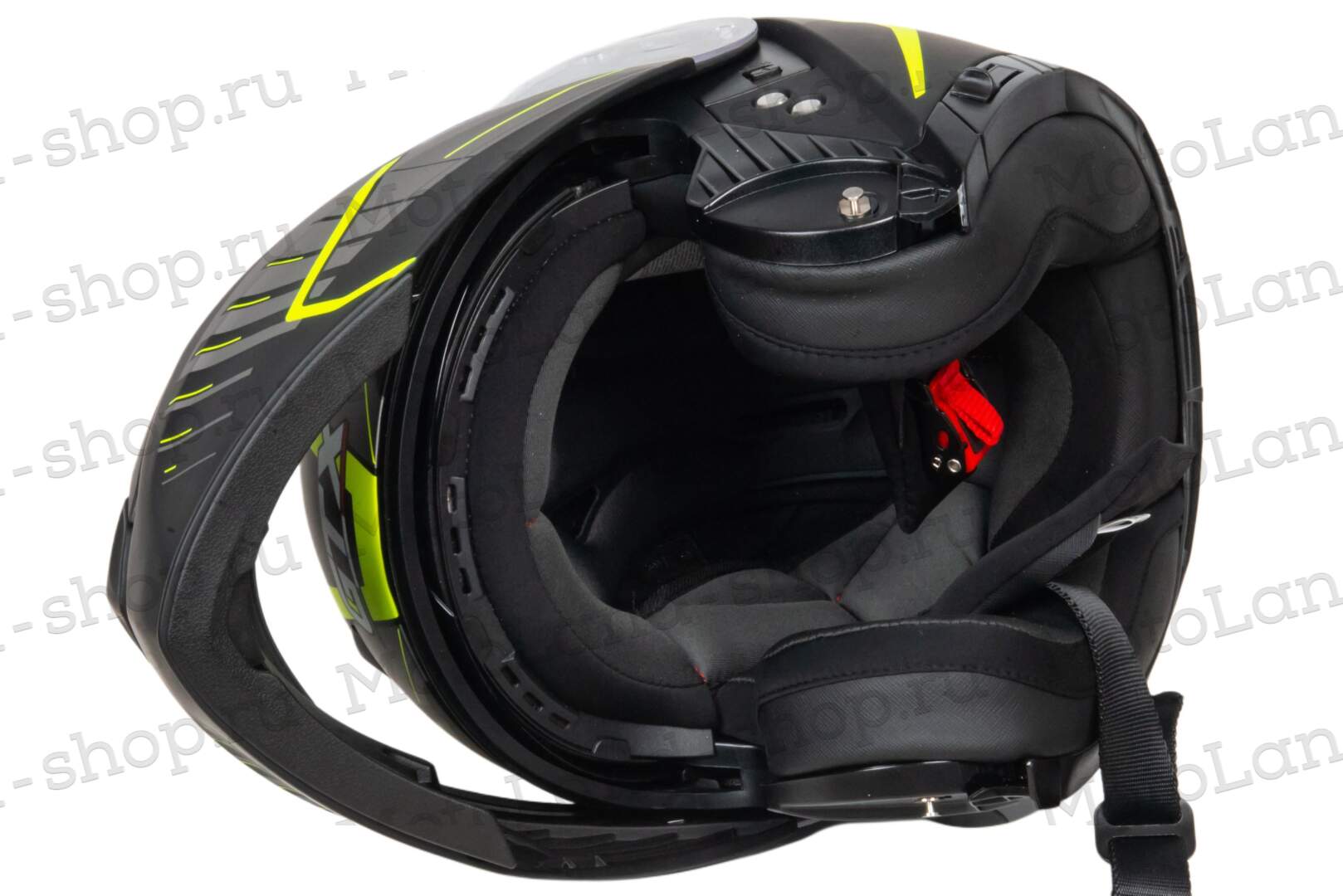 Шлем мото модуляр GTX 550 №3 (L) BLACK/FLUO YELLOW GREY (2 визора)