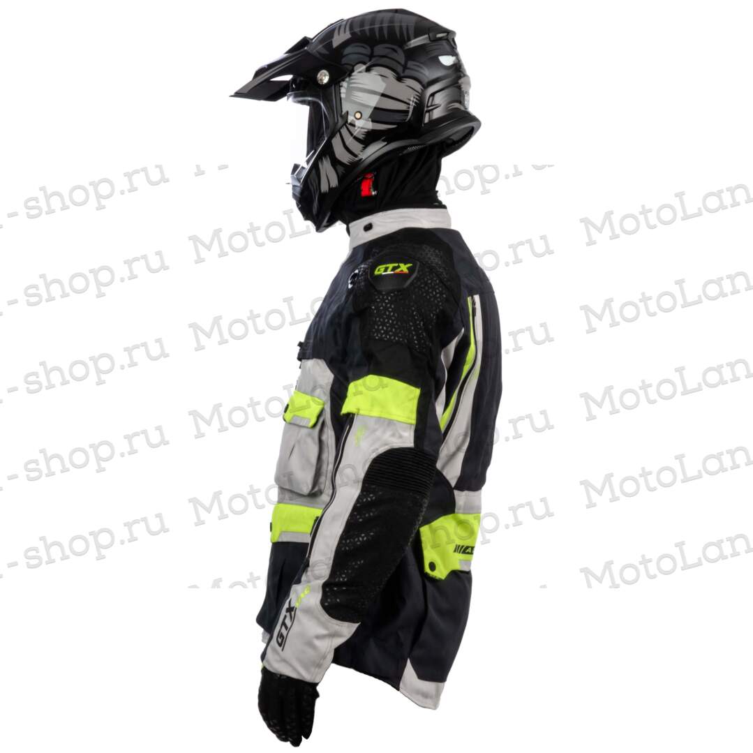 Куртка мотоциклетная (текстиль) GTX EJ-2402 BLACK/LIGHT GREY/NAVY (XL)