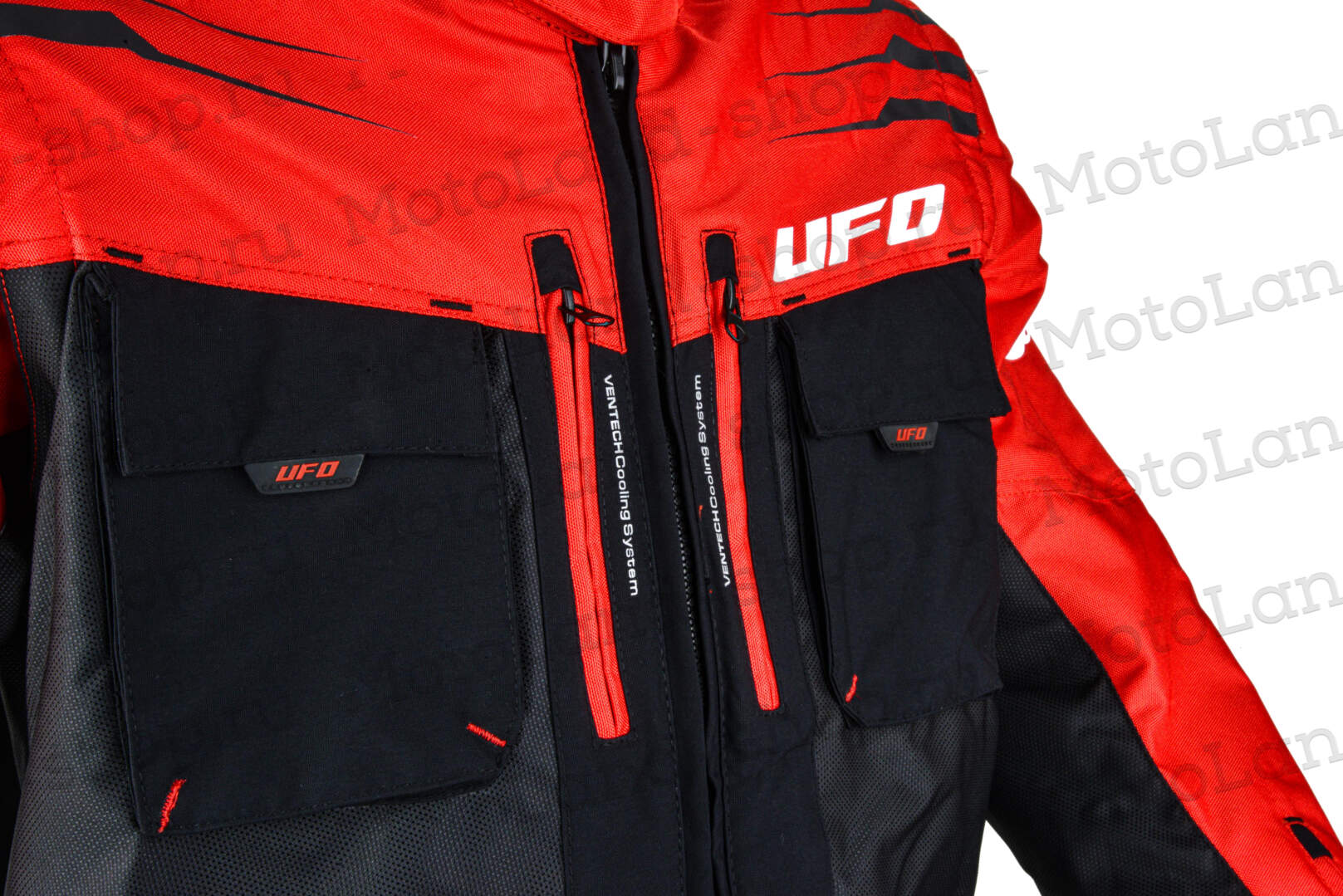 Куртка мото UFO №8 red (текстиль) (S)