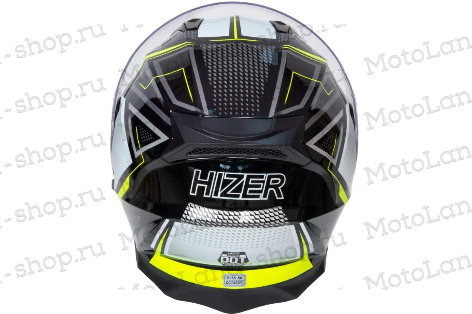 Шлем мото интеграл HIZER B5162 №3 (M)  black/lemon Шлем мото интеграл HIZER B5162 №3 (M)  black/lemon