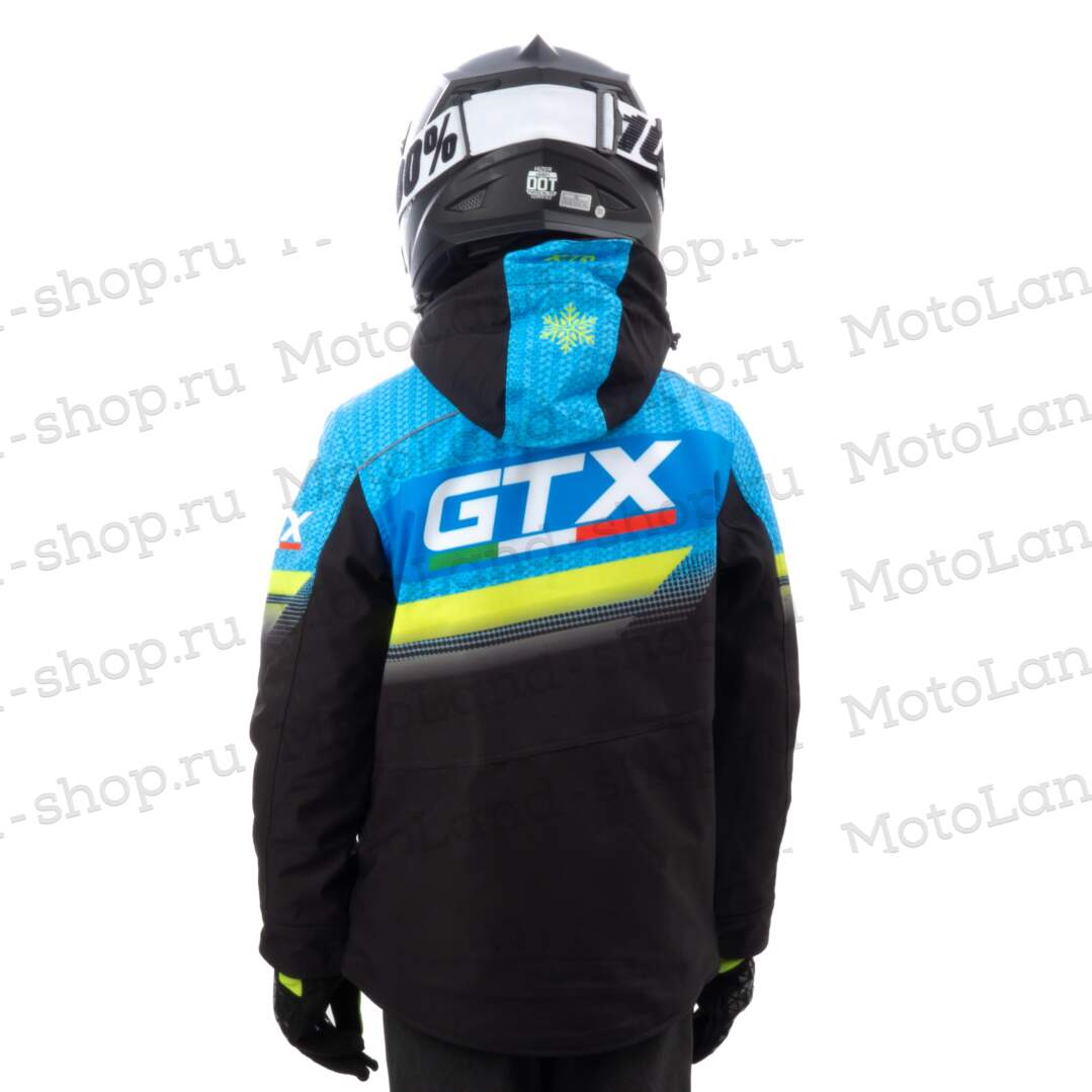 Куртка для снегохода (детская) GTX №4 black-blue (текстиль) (10Y)