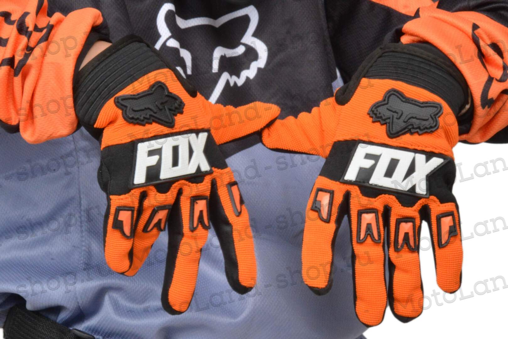 Перчатки мото (детские) FOX №4 Orange/Black (17 см/10-11 лет) мотокросс