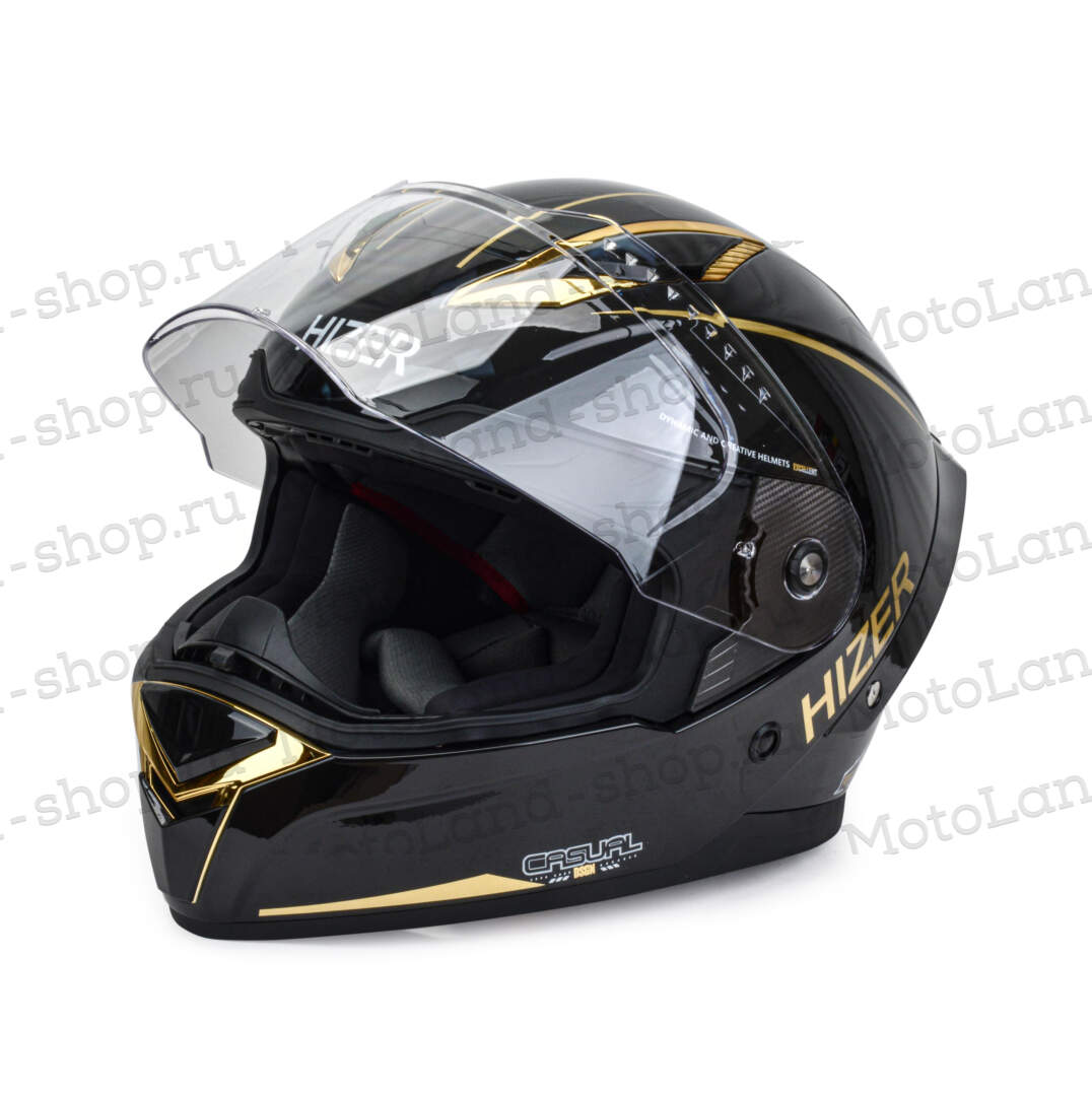 Шлем мото интеграл HIZER 550 №4 (M) black