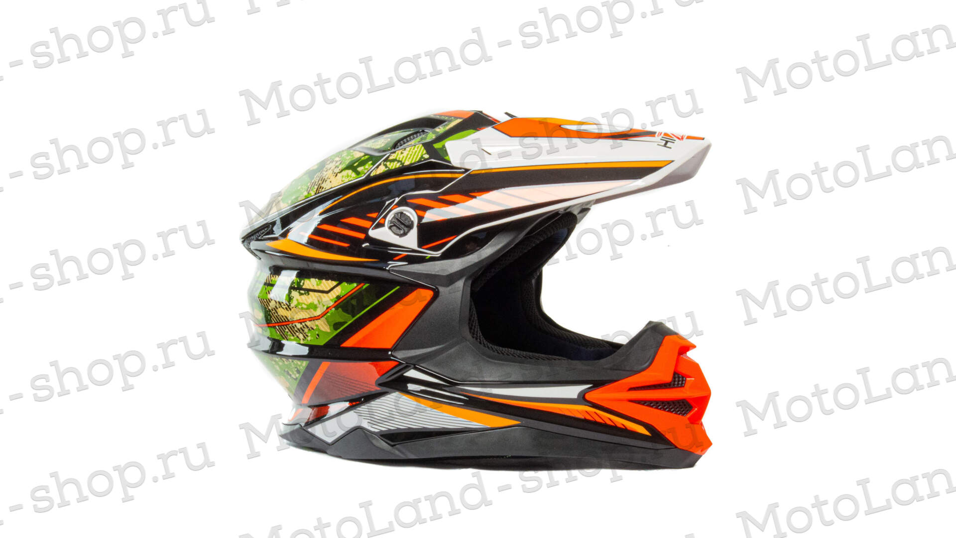 Шлем мото кроссовый HIZER J6803 №6 (XL) BLACK/ORANGE