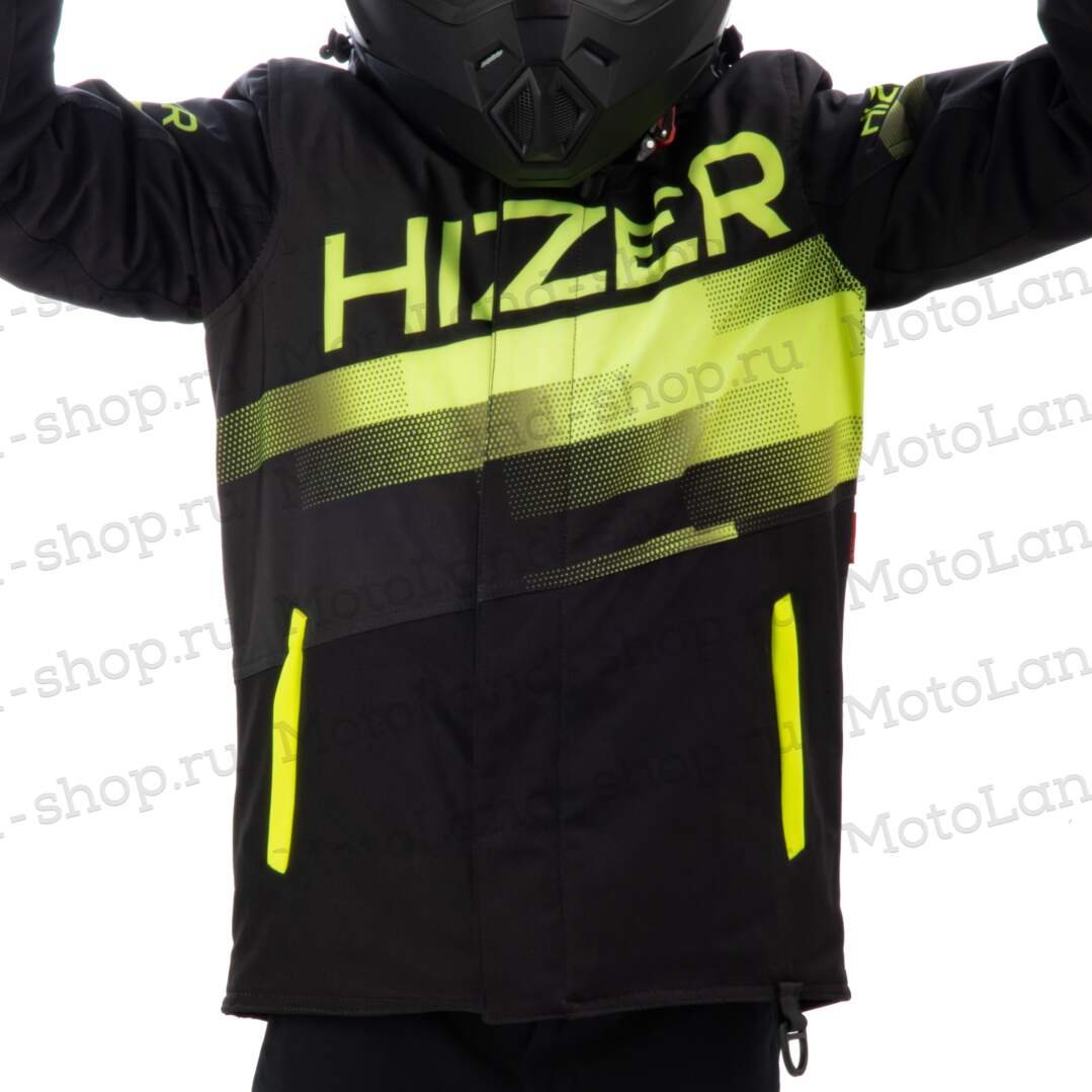 Куртка для снегохода (детская) HIZER №4 black-yellow (текстиль) (10Y)
