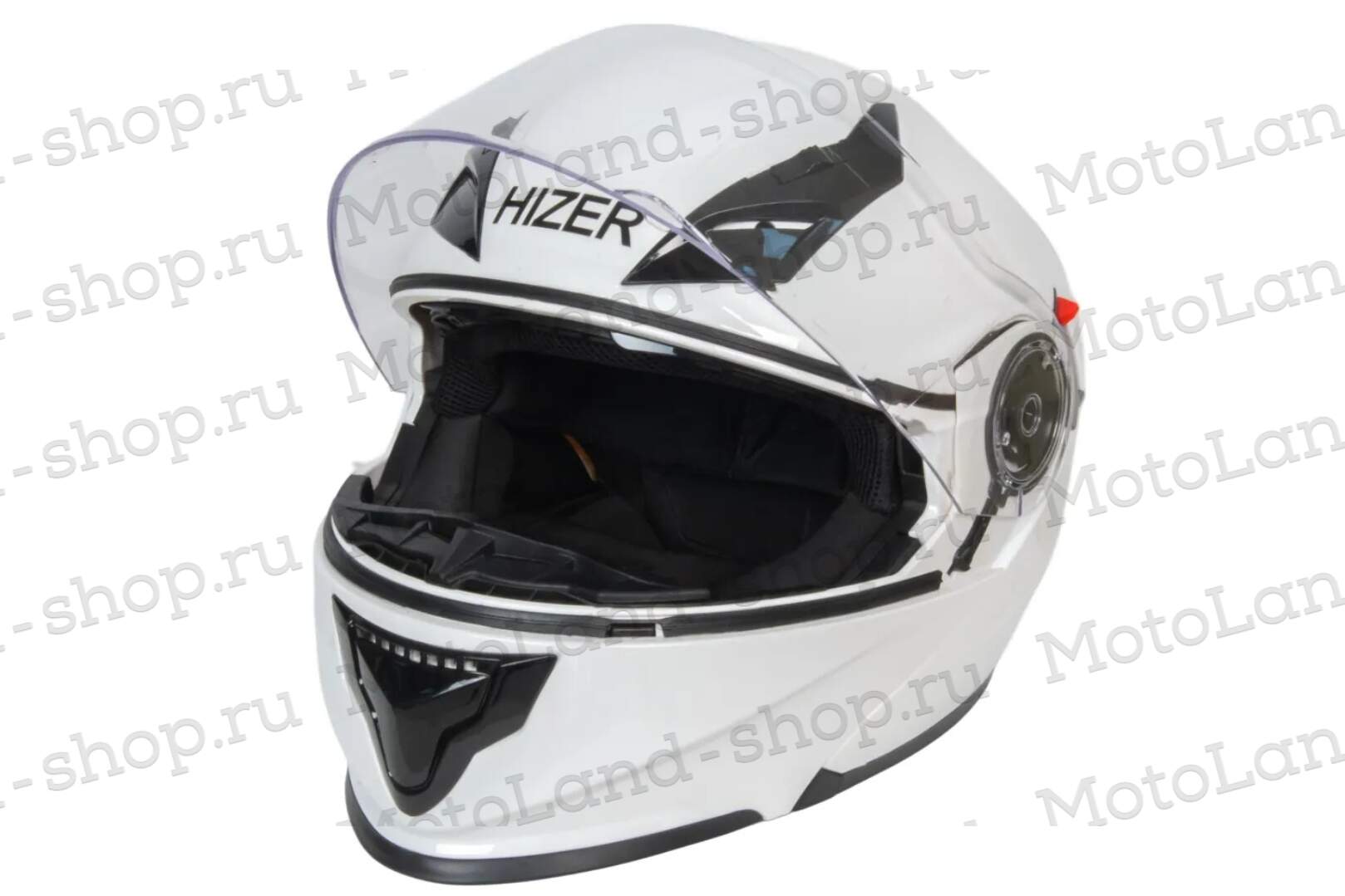 Шлем мото модуляр HIZER 627 (XL) white (2 визора)