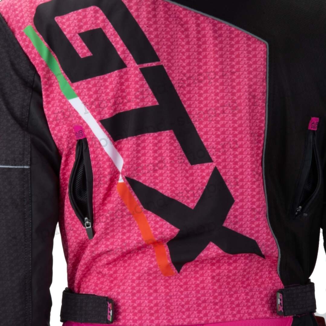 Комбинезон для снегохода (женский) GTX №5 black-pink (текстиль) (XL)