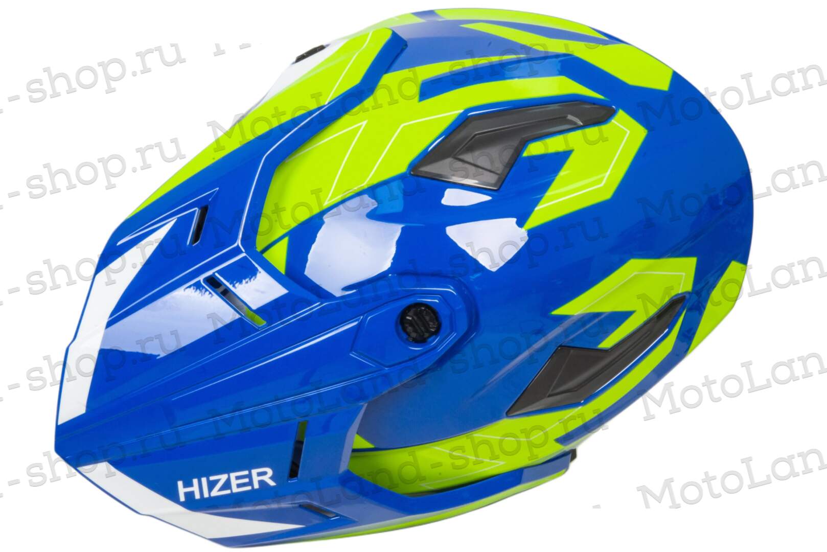 Шлем мото мотард HIZER J6808 №2 (S) yellow/blue Шлем мото мотард HIZER J6808 №2 (S) yellow/blue