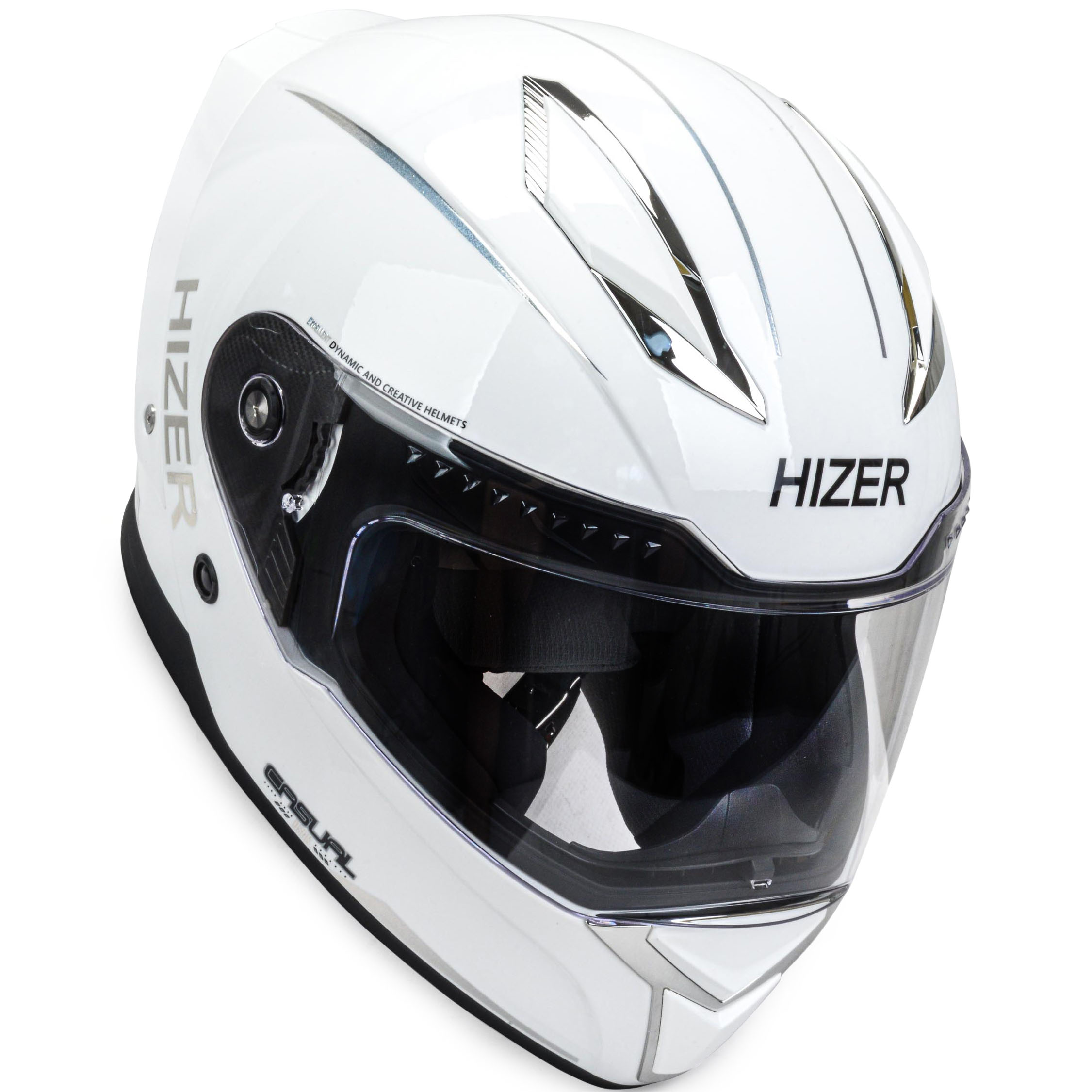 Шлем мото интеграл HIZER 550 №4 (XL) white