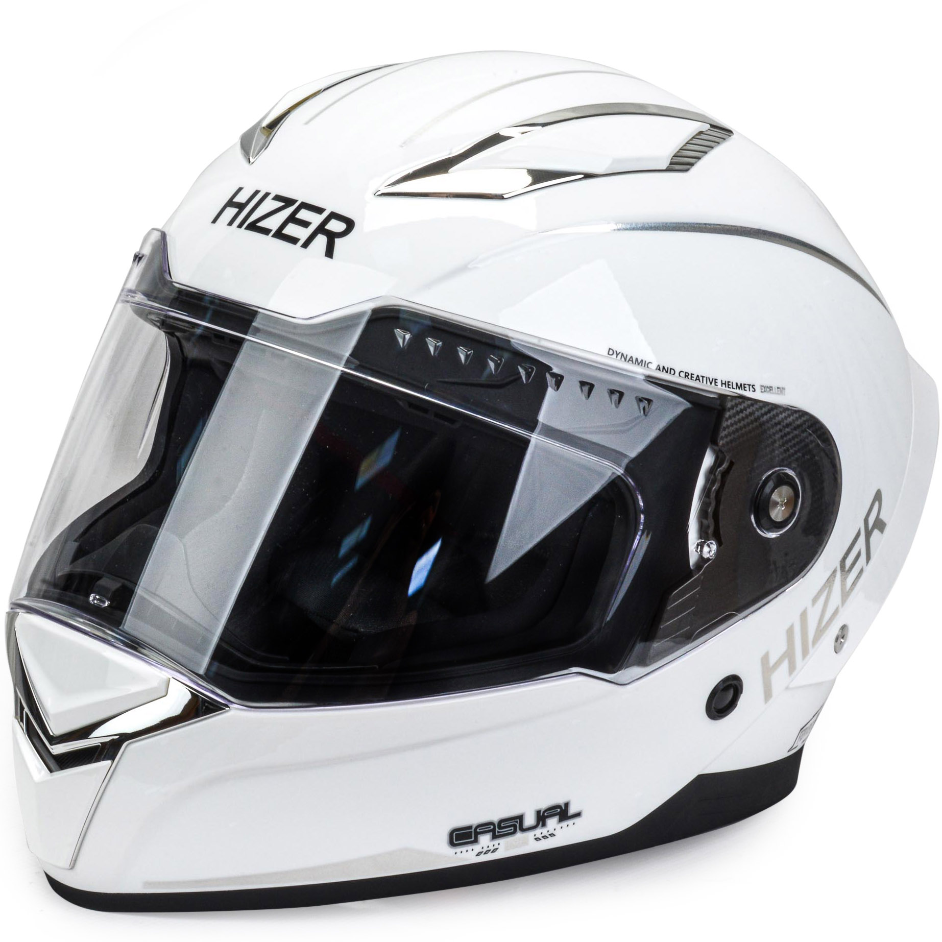 Шлем мото интеграл HIZER 550 №4 (L) white