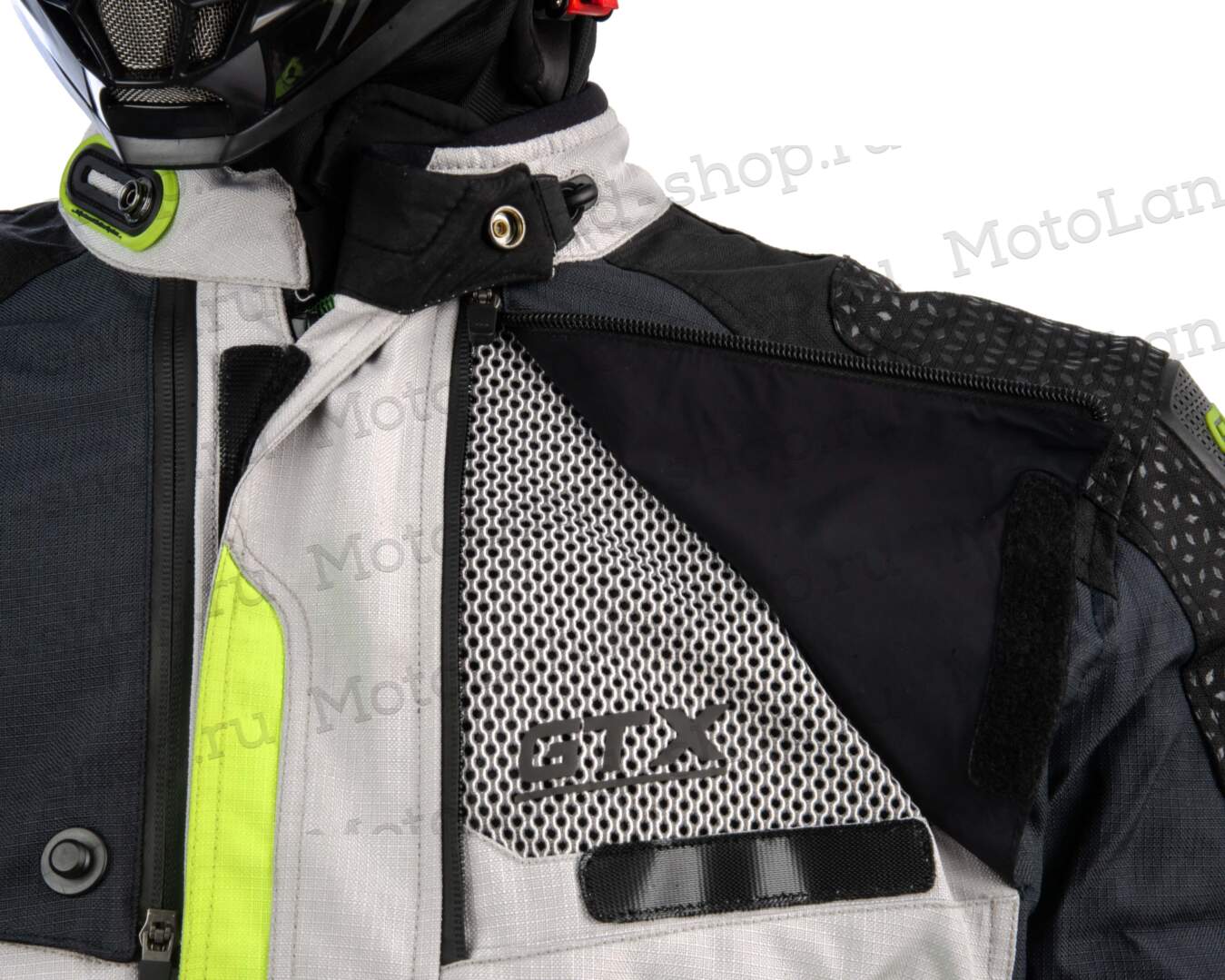 Куртка мотоциклетная (текстиль) GTX EJ-2402 BLACK/LIGHT GREY/NAVY (S)