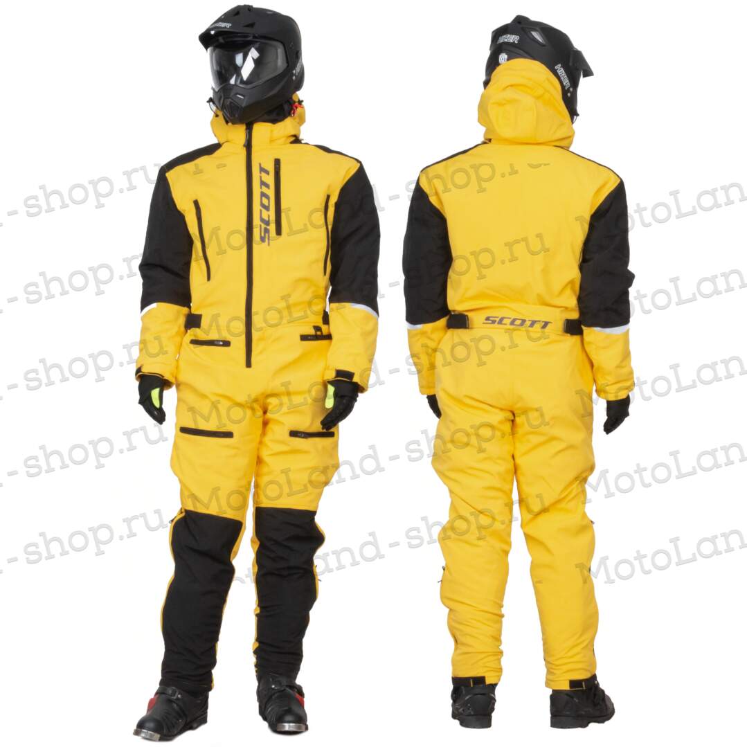 Комбинезон для снегохода SCOTT DS Shell Dryo One Piece №1 yellow-black (текстиль) (L)