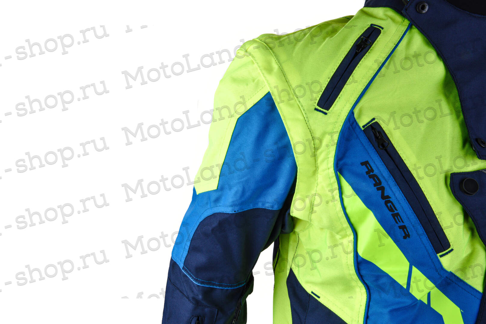 Куртка мото UFO №9 lemon-green (текстиль) (L)