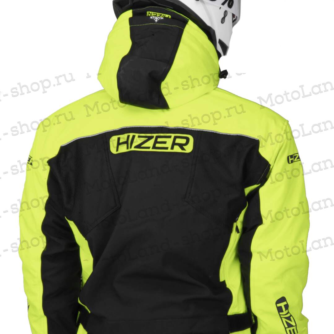Комбинезон для снегохода HIZER №1 black-yellow (текстиль) (XXL)