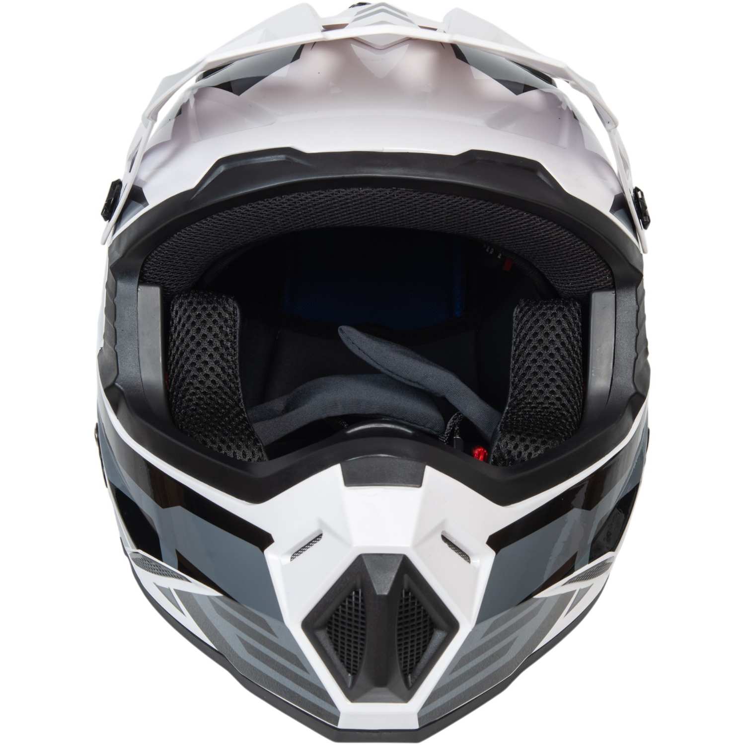 Шлем мото кроссовый HIZER J6801 №4 (L) white/gray