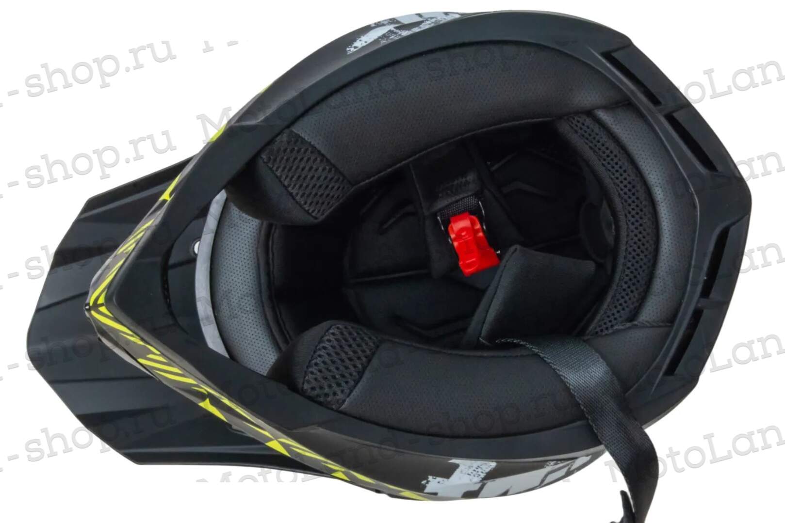 Шлем мото кроссовый HIZER 211 №2 (M)  black/green (подростковый)