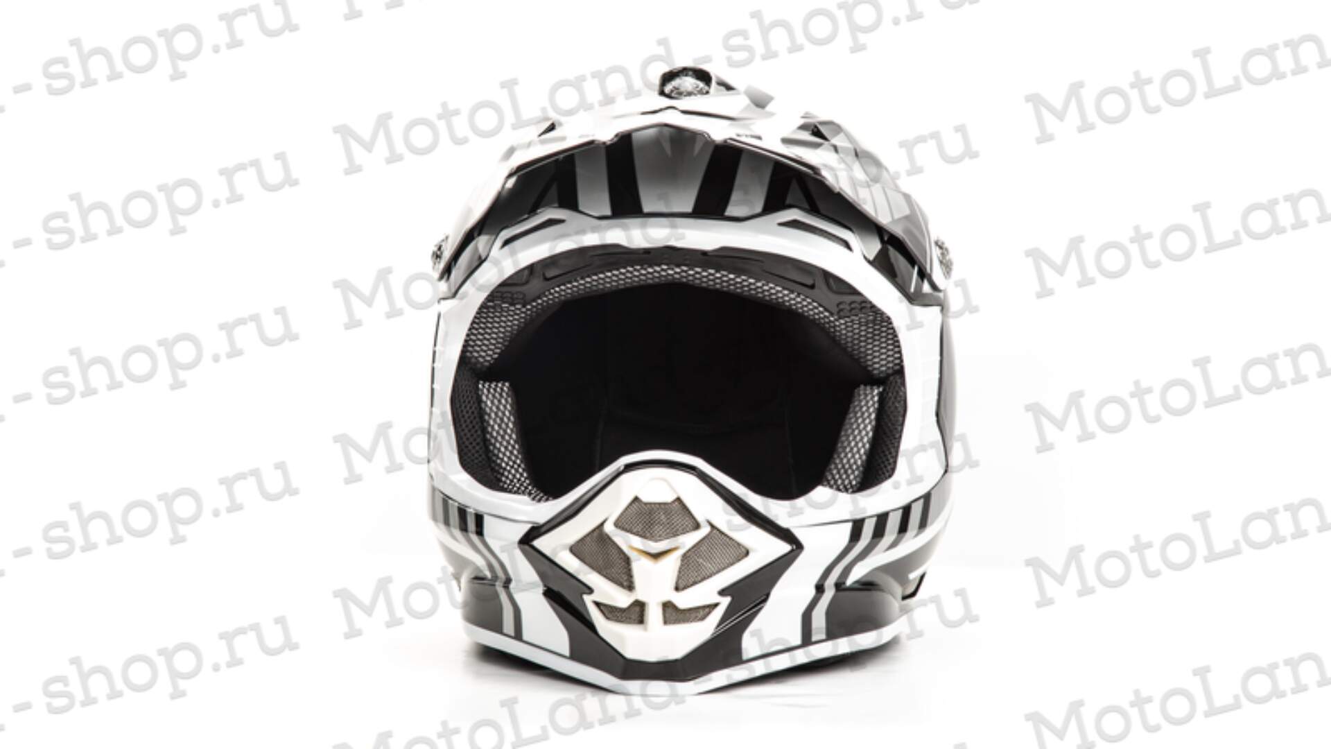 Шлем мото кроссовый HIZER B6195 №1 (S) black/white