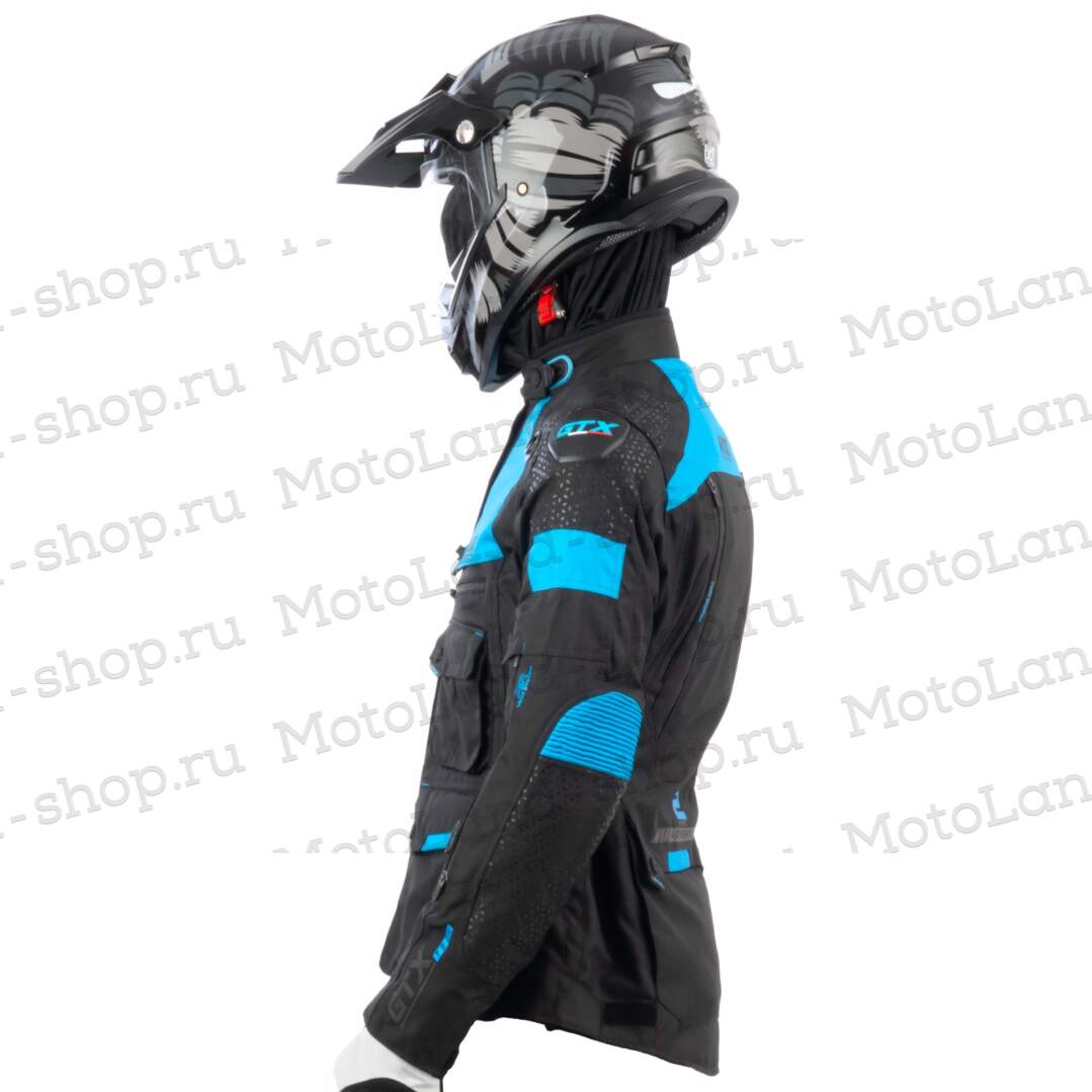 Куртка мотоциклетная (текстиль) женская GTX EJ-2402 BLACK (XXL)