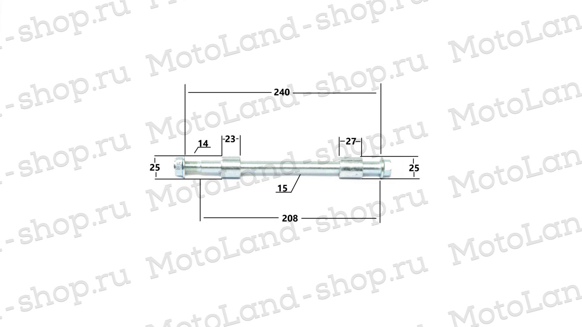 Ось переднего колеса в сборе ТТ250 