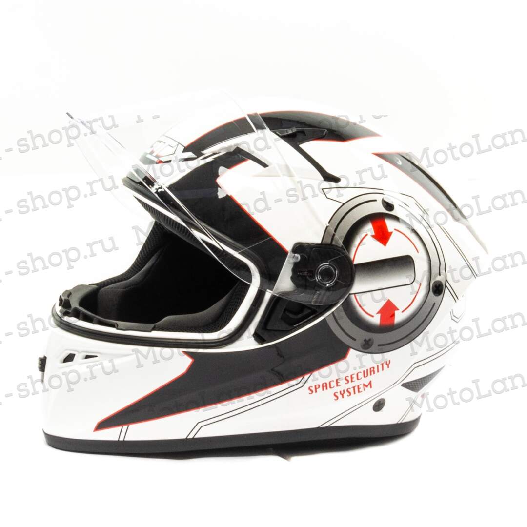 Шлем мото интеграл GTX 578 №4 (L) WHITE/BLACK/RED