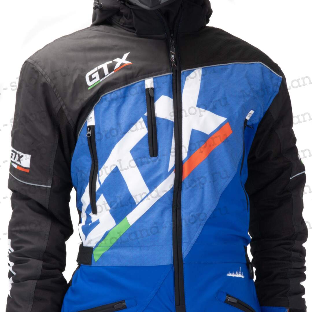 Комбинезон для снегохода GTX №1 black-blue (текстиль) (L)