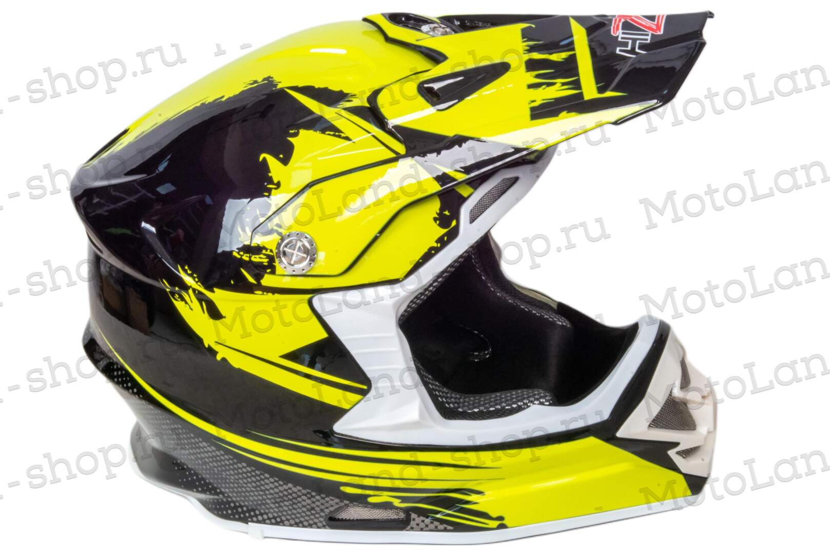 Шлем мото кроссовый HIZER B6195 №2 (M) black/yellow