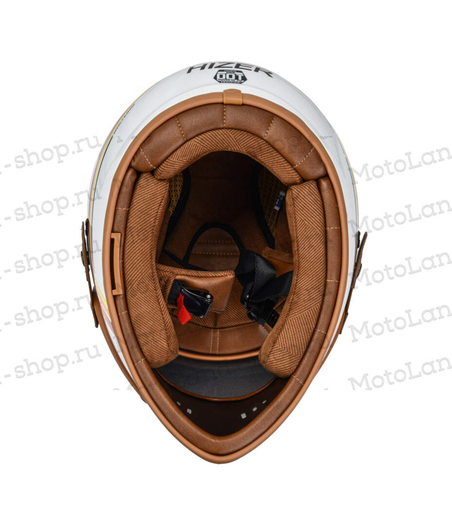 Шлем мото мотард HIZER 252 №1 (M) white Шлем мото мотард HIZER 252 №1 (M) white