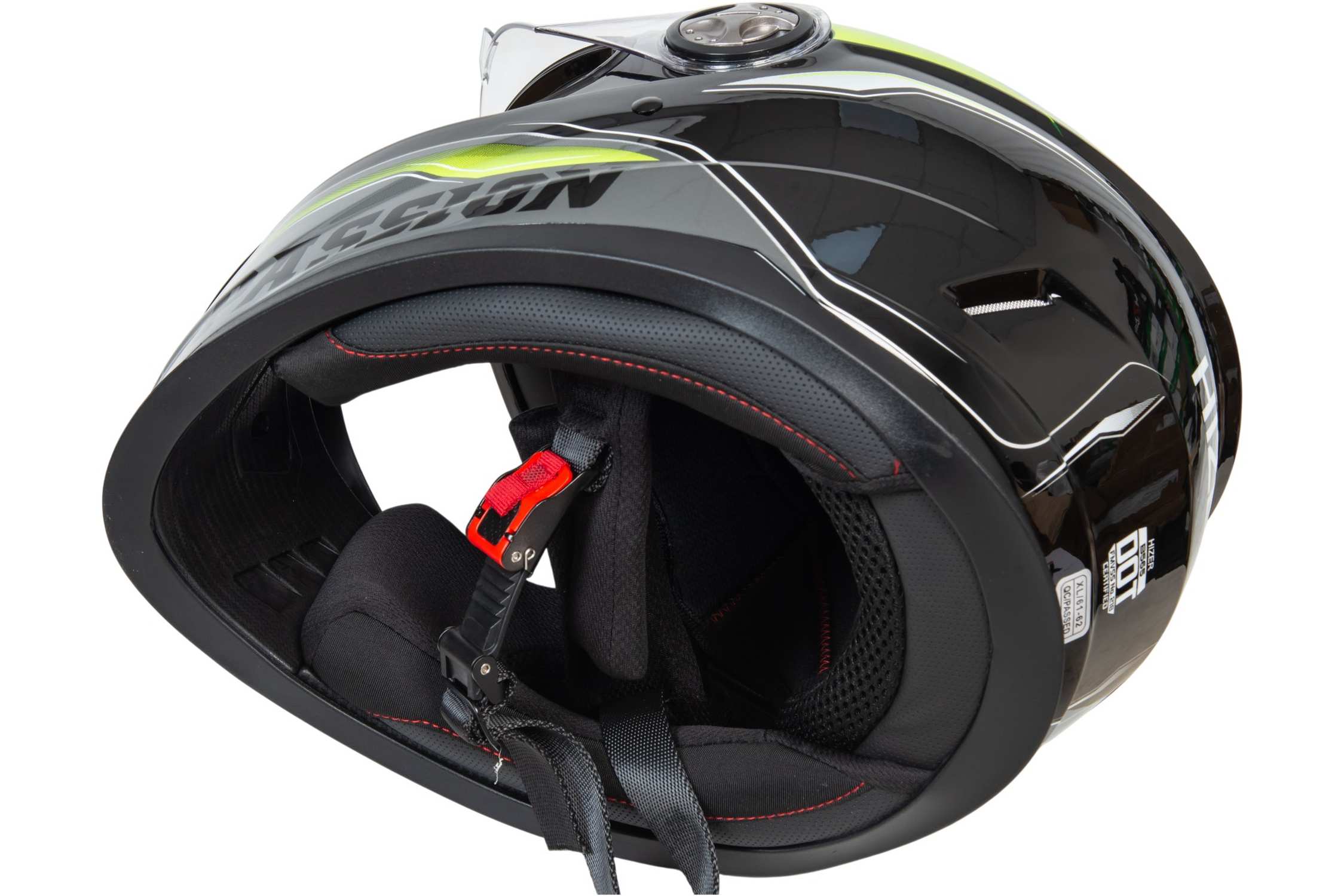 Шлем мото интеграл HIZER B565 №3 (S)  black/yellow