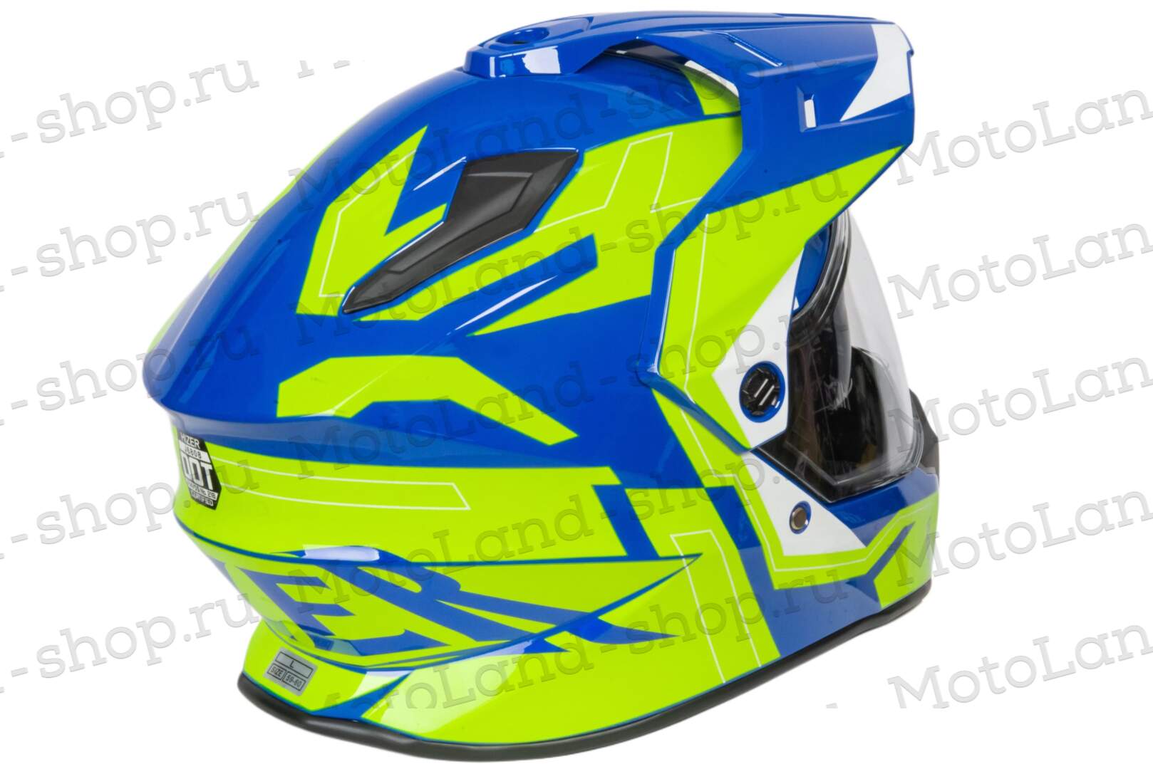 Шлем мото мотард HIZER J6808 №2 (S) yellow/blue Шлем мото мотард HIZER J6808 №2 (S) yellow/blue