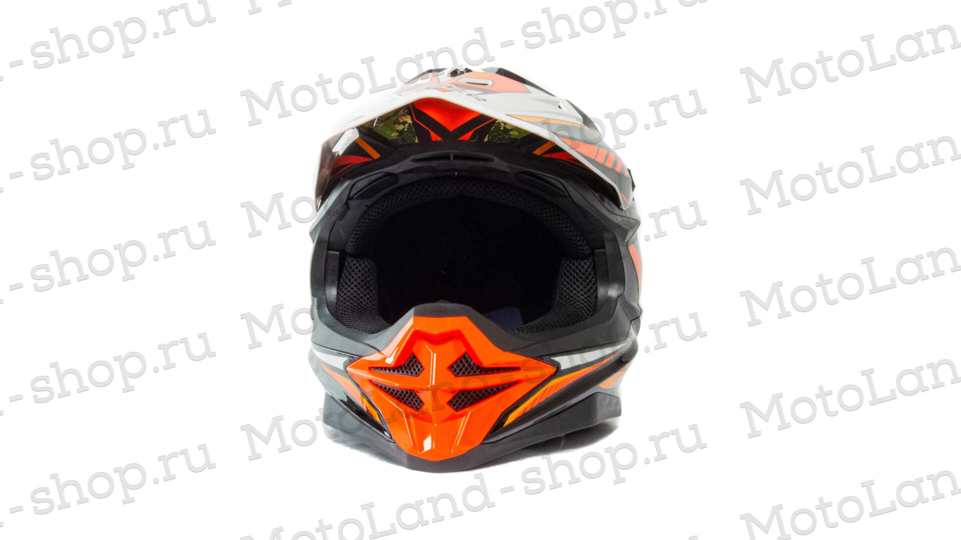 Шлем мото кроссовый HIZER J6803 №6 (XL) BLACK/ORANGE