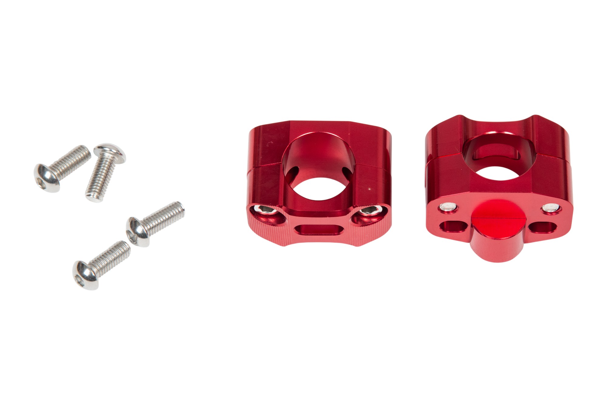 Руль 28мм c защитой + грипсы + крепление красный