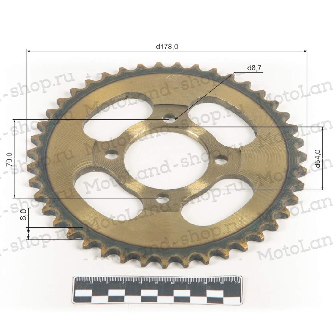 Венец, звезда ведомая (420-43) сталь, закаленные зубья Альфа/Дельта 4х70х54